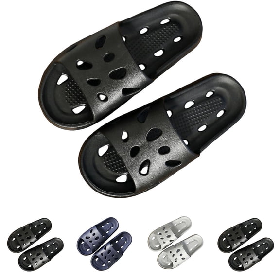 BRGZLK EVA Perforated Quick Dry Bathroom Slippers For Men Summer Home Indoor Non Slip Soft Resilient Comfortable Versatile Casual Shower