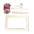 thumbnail image 4 of de telar de madera, tejido artesanal, paquete de Material tejido a mano, patrón hecho a mano DIY, de elaboración de tablero tejido para niños Rectángulo S Gloria Mini telar, 4 of 9