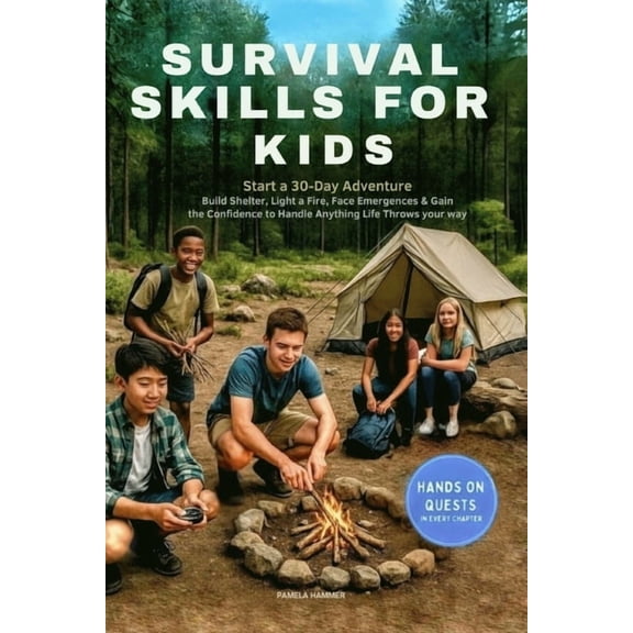 Survival Skills for Kids: Start a 30-Day Adventure, Build Shelter, Light a Fire, Face Emergencies & Gain the Confidence , (Paperback)