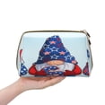 thumbnail image 4 of Picia Cute Gnomes in USA1 Print Leather Makeup Bag Make Up Bag Travel Toiletry Bag for Her Girlfriend Teacher Teen Girl Gifts, 4 of 8
