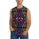 thumbnail image 1 of Fotbe Colorful Mexican Men's Camiseta sin Mangas Estampada para Hombres, Playera Casual para Gimnasio, Entrenamiento, Playa-Medium, 1 of 7