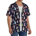 thumbnail image 2 of Naloa Christmas Critters Delight Men's Loose Fit Cuban Collar Short-Sleeve Shirt, Hawaiian Shirts, Mens Shirts Casual for Everyday Wear Outings-Medium, 2 of 5