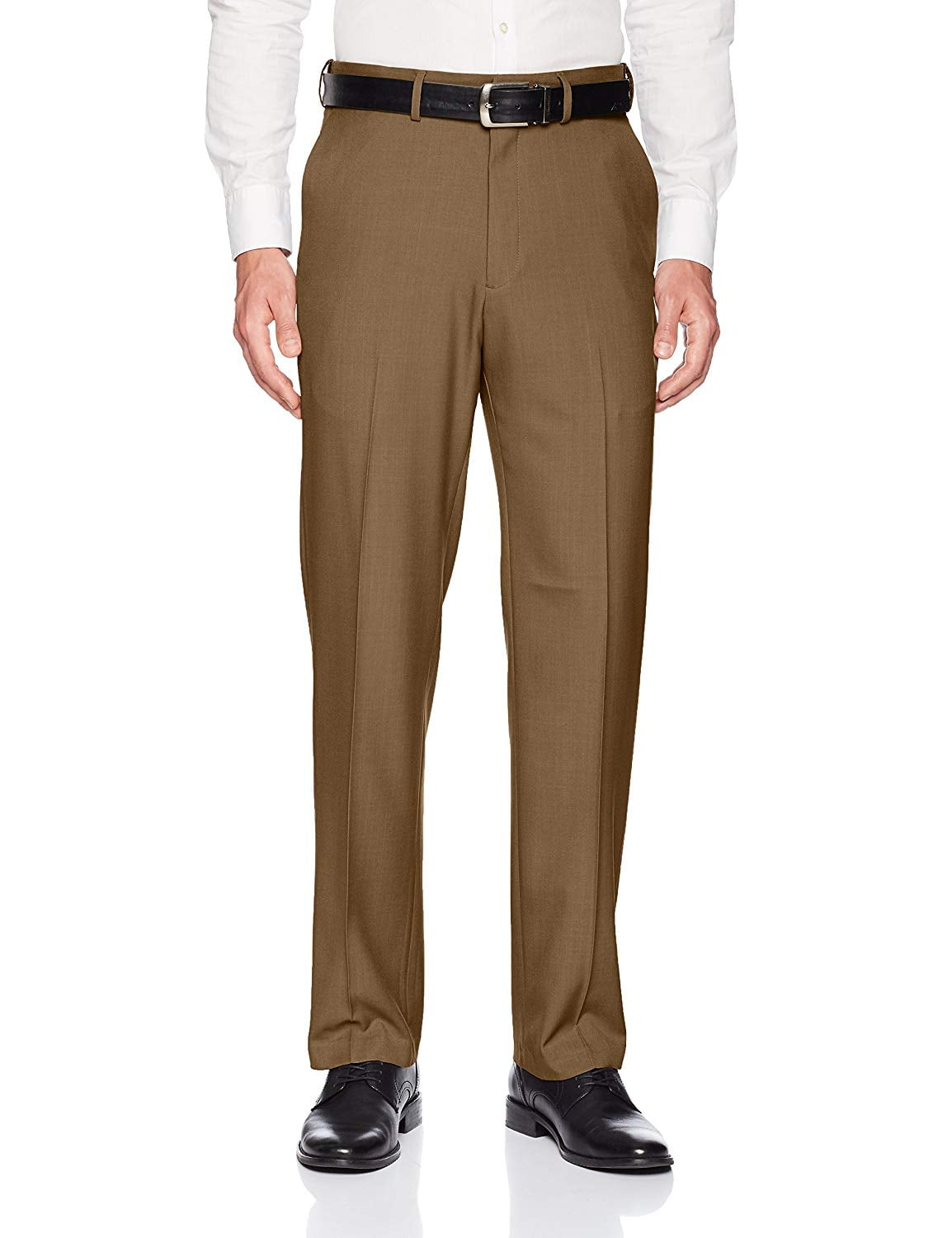 Haggar Men's Premium Comfort Classic Fit Flat Front Expandable Waist