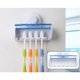 thumbnail image 5 of Estante para cepillos de dientes, ventosa de plástico, estante para sujetar cepillos de dientes para baño, 5 of 5