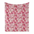 thumbnail image 1 of Valentines Soft Flannel Fleece Throw Blanket, Heart Shaped Cookies Surprise Tasty Goodies for Valentines Day, Cozy Plush for Indoor and Outdoor Use, 60" x 80", Pale Brown Pale Pink, by Ambesonne, 1 of 6