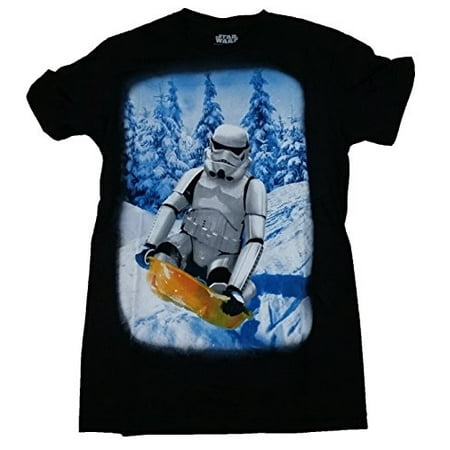 Star Wars Stormtrooper Snowboarding Through the Snow Graphic T-Shirt -
