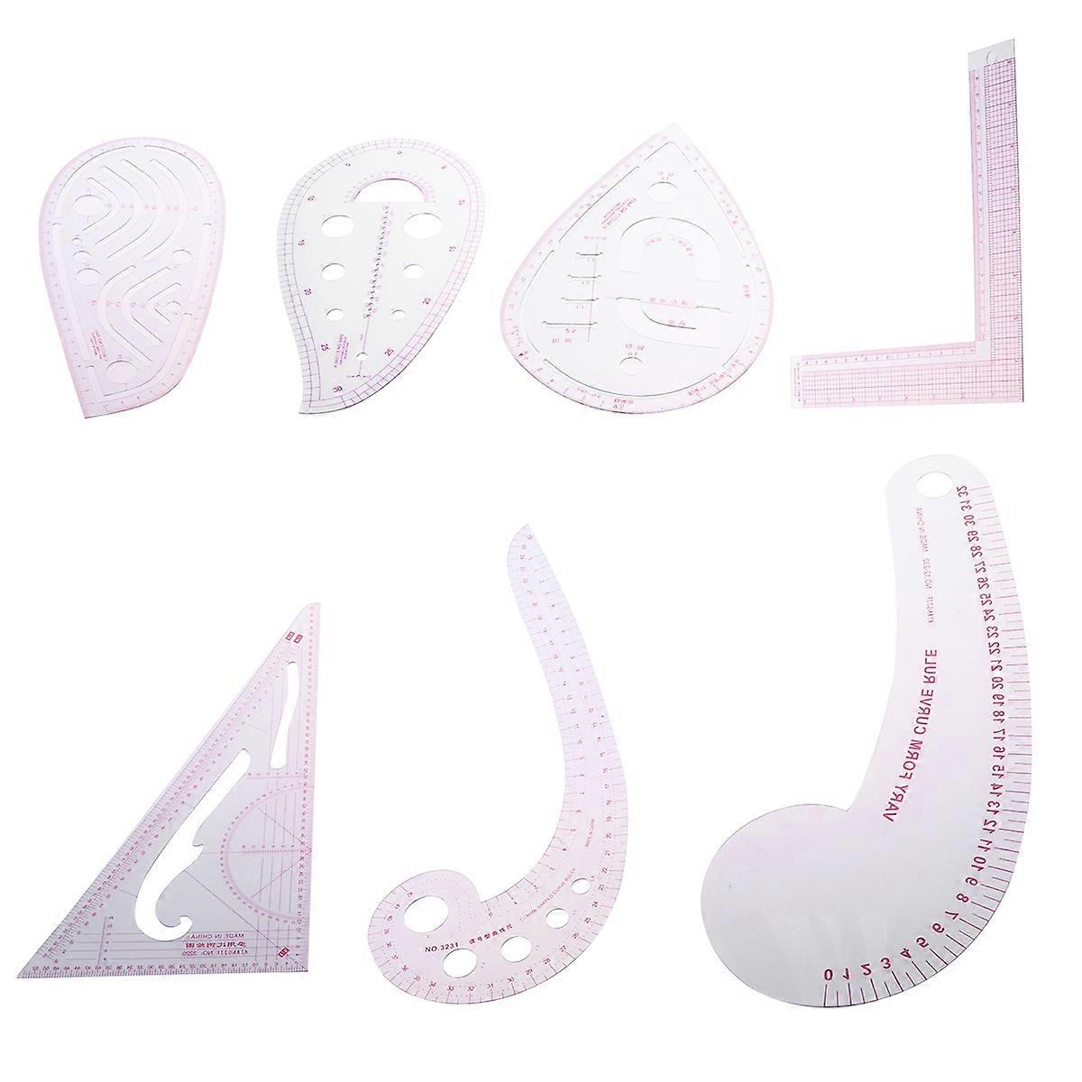 Fance Ruler French Ruler 7 In 1 Multipurpose Fashion Ruler Set Grading Architecture ...