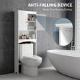 thumbnail image 5 of Over The Toilet Storage Cabinet with Open Shelf, Organizer with Adjustable Shelf and Double Doors,Over The Toilet Storage Shelf Free Standing- White, 5 of 9