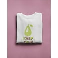 thumbnail image 3 of Keep Calm Eat Avocado Quote Sweatshirt Women -Image by Shutterstock, Female x-Large, 3 of 4