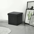 thumbnail image 5 of Foldable Storage Ottoman, Charcoal Gray by Seville Classics, 5 of 10