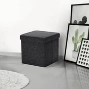 Foldable Storage Ottoman, Charcoal Gray by Seville Classics