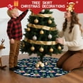 thumbnail image 5 of 36 Inch Christmas Tree Skirt – Velvet Plush Tree Mat, Soft Thickened Polyester with Red Ties, Single-Sided Printing, Available in 30in/36in/48in, Perfect for Holiday Xmas Tree Decoration, 5 of 7