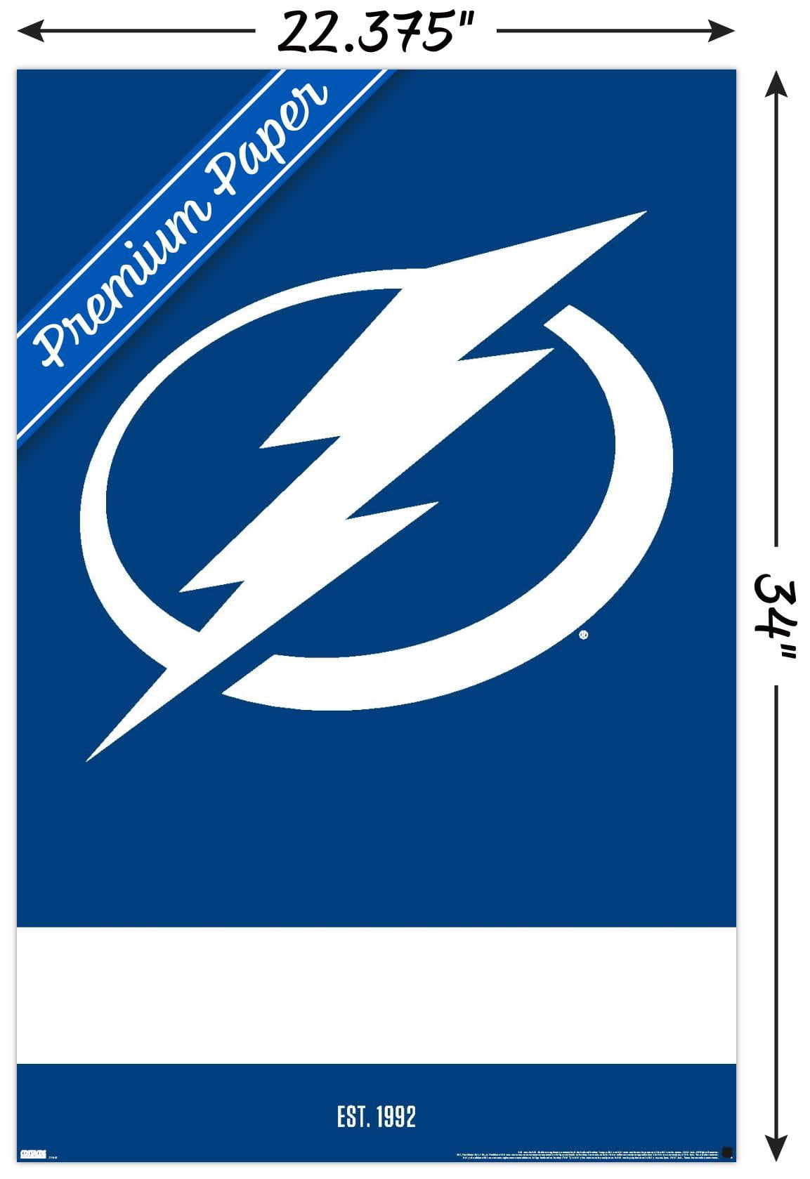NHL Tampa Bay Lightning - Logo 21 Wall Poster, 22.375" x 34"