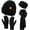 Black-1, variant on REDESS Winter Women's Beanie Hat Scarf and Gloves Set-Black