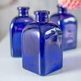 thumbnail image 4 of Party Ornaments Wedding Decor Glass Bud Vase Rectangle Food Safe Bottle 4.75in Cobalt Blue 6 Pk, 4 of 4