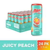 Alani Nu Sugar Free Energy Drink, Juicy Peach, 12 fl oz, 24 Pack, Cans, 200mg Caffeine