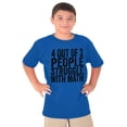 thumbnail image 5 of 4 out of 3 Struggle Math Nerd Humor Crewneck T Shirts Boy Girl Teen Brisco Brands XS, 5 of 6