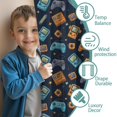 thumbnail image 3 of Blackout Kids Curtains,Retro Consoles Games Icons Blue Pattern Childrens Insulated Curtains Set Of 2,Bedroom Essentials,Toddler Room Decor 42"x63", 3 of 5