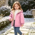 thumbnail image 4 of OGLCCG Girls Winter Coat Fleece Lined Hooded Puffer Jacket with Pockets Warm Full Zip Thick Parka Coats,Size 1-7, 4 of 8