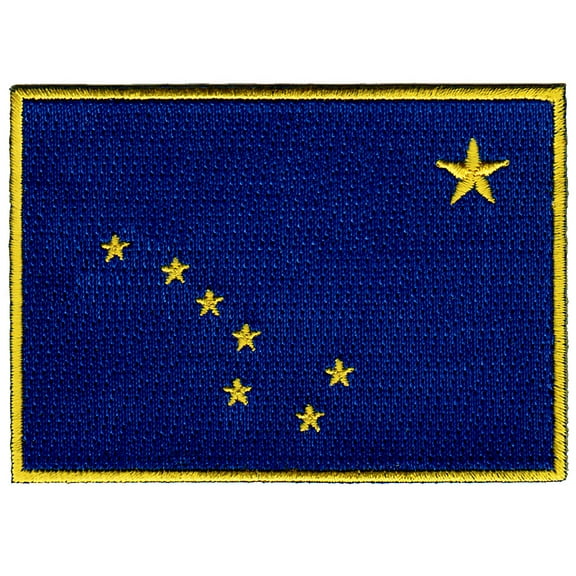 Alaska Embroidered Iron-On Flag Patch