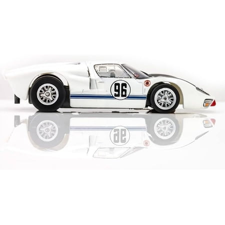 22057 Mega-G+ Ford GT40 Mark II #96 White/Black HO Scale Slot Car