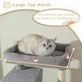 thumbnail image 6 of 70-Inch Cat Tree,Large Cat Tree Tower with Hammock, Scratching Post, Condo and Multi-Level Cat Tower for Large Cats, Cat Activity Center Playhouse, Light Gray LCT016, 6 of 7