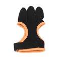 thumbnail image 4 of Archery Glove, Orange Three Fingers Thickened Lock Edge PU Archery Hand Guard  for Outdoor S,M,L, 4 of 8