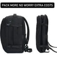 thumbnail image 6 of ECOHUB Travel Backpack 18x14x8 Spirit Airlines Personal Item Bag Carry On Backpack 13 Pockets Large Work Casual Daypack for men Airline Approved Waterproof Gym Backpack with Charging Port, Black, 6 of 8