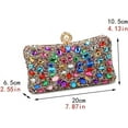 thumbnail image 2 of Rhinestone Women Evening Clutch Pearl Purse Multicolor Crystal wedding ball Handbags Chain bag, 2 of 5