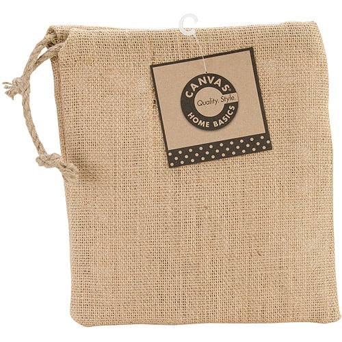 Burlap Drawstring Bag, 8" x 8"