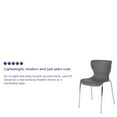 thumbnail image 5 of Flash Furniture 4 Pack Lowell Contemporary Design Gray Plastic Stack Chair, 5 of 13