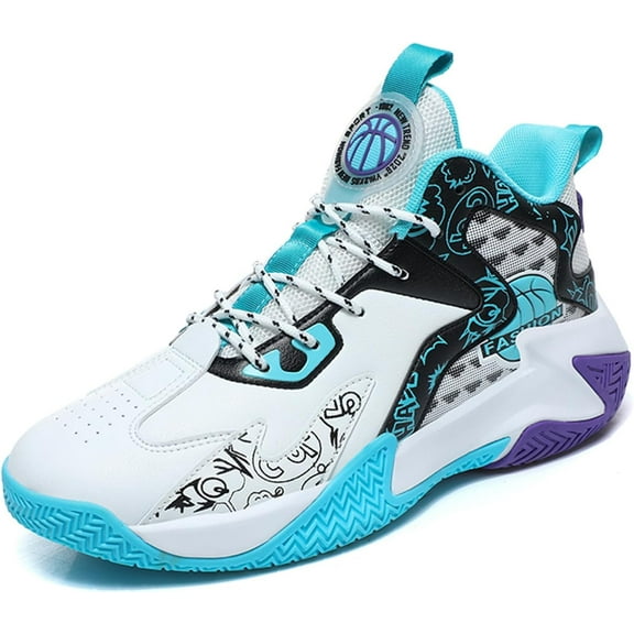 Men Basketball Shoes High Top Non Slip Womens Basketball Sneakers Comfortable Fashion Athletic Training Sport Shoes