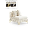 thumbnail image 2 of Meridian Furniture Tremblay Cream Velvet Armless Chair, 2 of 17