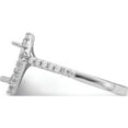 thumbnail image 3 of 14K White Gold 14Kw Pear Halo Diamond Semi-Mount Engagement Ring (Size 7) Made In India rm2064e-150-waa, 3 of 5