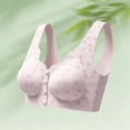 thumbnail image 2 of SAZBJOJN Bralettes for Women Soft Stretchy Daily Wear Push Up Bra Breathable Comfort Wireless Printed Bras for Women Light Support Full Coverage No Underwire Bra Size 36 Purple, 2 of 5