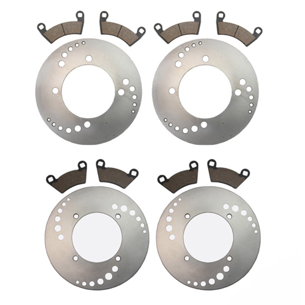 Front & Rear Brake Rotors & Pads 2009 Polaris Ranger 700 4x4 EFI