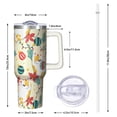 thumbnail image 2 of 40oz Holiday Tumbler with Christmas Bells Lid Straw Stainless Steel Double Wall Insulated Cup Gifts, 2 of 4