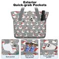 thumbnail image 2 of Tote Bag for Women - Gray Christmas Snowman Pattern Shoulder Bag - Large Utility Work Duffle Bag with Zipper Handbag for Travel, Work, Sprots, 2 of 5