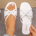 thumbnail image 2 of Taqqpue Womens Flat Sandals Open Toe Dressy Summer Sandals Plus-Size Strappy Sandals Comfortable Casual Slip on Leather Slides Sandals for women, 2 of 10