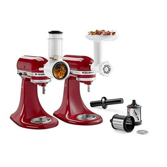 KitchenAid Food Grinder Fresh Prep Slicer/Shredder Attachment Bundle,
