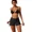 black, variant on Attraco Women Swimming Brief with DrawstringHigh Waisted Swimsuit Shorts Swim Bottom Board Shorts