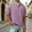 Pink, variant on Mens Casual T Shirts Short Sleeve V Neck Henley Linen Shirt Button Basic Fashion Summer Beach Top Button Up Collar Shirt Light Blue 4XL