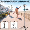thumbnail image 3 of Auto Face Tracking Tripod 360 Rotation with Stand,Android and iPhone Tripod Holder with Remote and Gesture Control, No App,Built-in Tracking Camera Selfie, 3 of 6