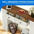 thumbnail image 2 of DEXTRUS Rustic Console Table with Storage Drawers, MDF Entryway Living Room Table, White, 2 of 8