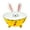 Yellow, variant on Easter Bunny Candy Bowl Easter Metal Rabbit Snack Dish for Cookie Fruit Dessert Spring Cute Serving Bowls for Livingroom Party Kitchen Decor