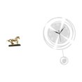 thumbnail image 1 of Figura de caballo en miniatura, escultura de resina, adorno, estatua de animal, reloj de pared decorativo, material ligero, arte funcional, ideal para, 1 of 8