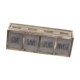thumbnail image 3 of Fengbin Countertop Wall Mount Wooden Piggy Bank Rustic Four Compartment Money Saving Box Light Brown, 3 of 10
