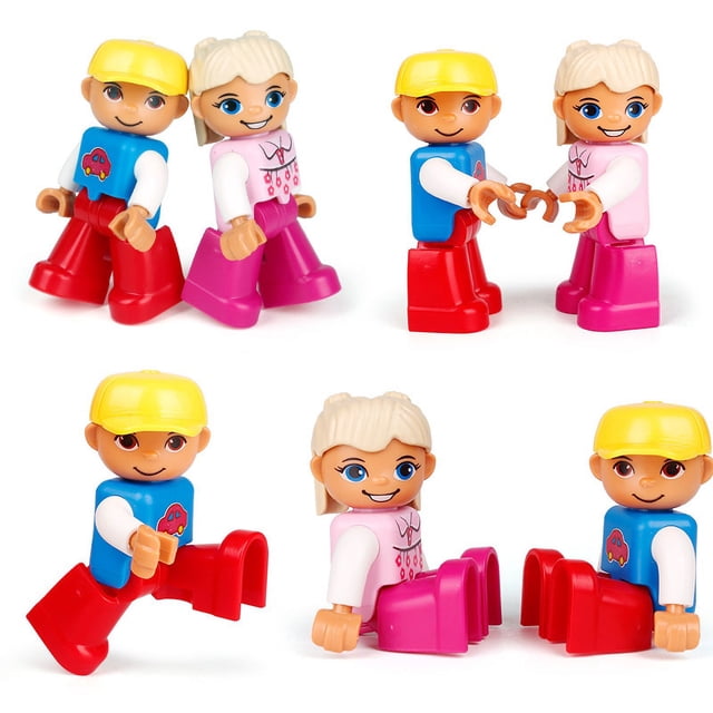 Bloques de construcción de partículas grandes Muñeca de jardín de infantes Rompecabezas Ensamblaje Accesorios para muñecas mejorados
