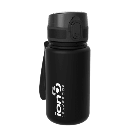 Ion8 Pod Leak Proof BPA Free Kids Water Bottle, 12 oz, Solid Carbon