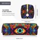 thumbnail image 3 of Balery Vibrant Psychedelic Eye Estuche de Lápices de Cuero Impreso, Estuche para Suministros de Arte, Estuche de Lápices con Cremallera, Estuche de Almacenamiento de Papelería, 3 of 7